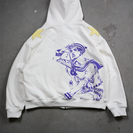 Harajuku Jojo Bizarre Adventure Hoodies Women DIO Zip Up Anime Hoodie Hip Hop Couples Y2k Street Sweatshirt Men Clothing