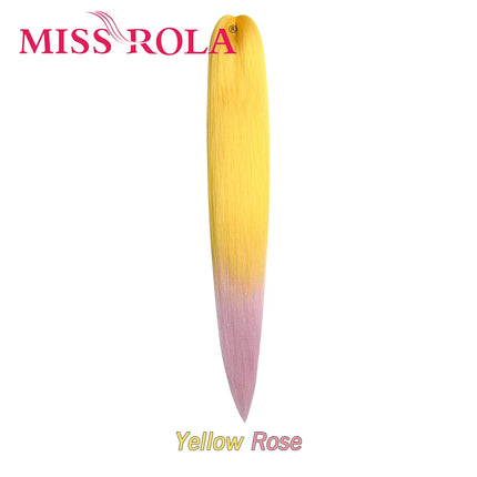 Miss Rola Synthetic 26 Inches 75g Kanekalon Hair Wholesale Bulk Braid Hair Extension Pre Stretched Pink Blonde Twist Jumbo Braid