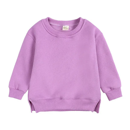2026 Winter Spring Hoodies Pullovers Kids Boys Girls Clothes Korean Baby Thicken Fleece Sweatshirt Children's Clothing 6M-7T