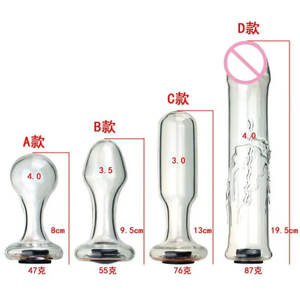 Hollow Anus Plug Opener But-pluk Tube Vagina Peephole Simulation Glass Penis Female Pussy Couple Flirting Adult 18+ Toy Speculum