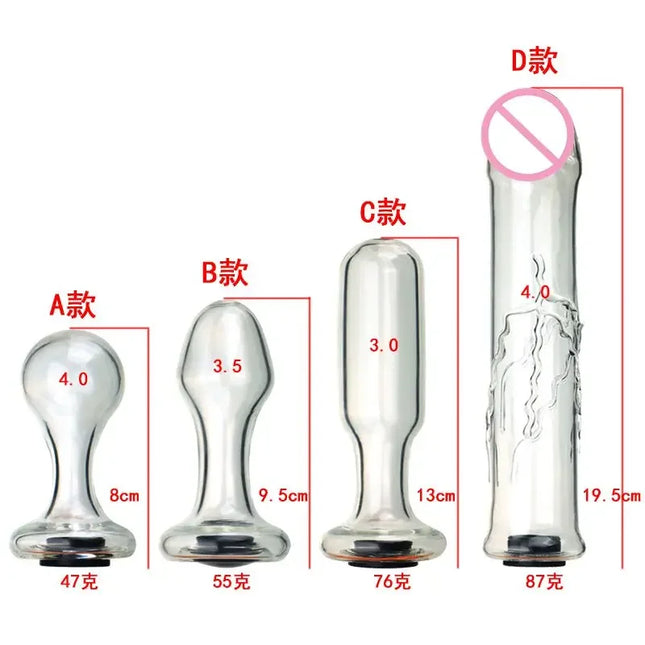 Hollow Anus Plug Opener But-plug Tube Vagina Peephole Simulation Glass Penis Female Pussy Couple Flirting Adult 18+ Toy Speculum