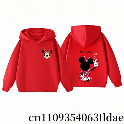 Cute Mickey and Minnie Hoodies for Kids, Boys and Girls, Autumn and Winter Warm Children's Hooded Sweatshirt