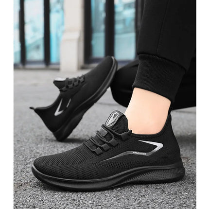 Men Casual Sport Shoes Breathable Lightweight Sneakers Outdoor Mesh Black Running Shoes Athletic Jogging Tenis Walking Shoes