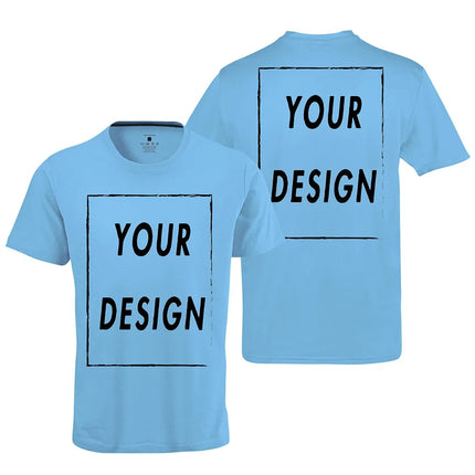 100% Cotton Custom T Shirt Make Your Design Logo Text EU Size for Men and Women Front Back Both Side Personalized Tshirt