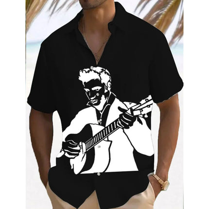 2024 Loose Breathable Hawaiian Shirt Men Clothing Top Character Men's Shirt Summer Casual Fashion Short Sleeved Shirt For Men
