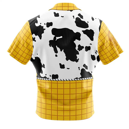 Woody Toy Story Button Up Hawaiian ShirtFashion Trend Breathable Loose Versatile Casual Sports Summer Men
