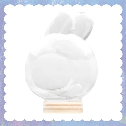 EMMA Secret Forest RUA RUA ZOO Animal Cute Soft Rabbit Sound Glass Jar Storage Display Toy Trendy Blind Box Display Case