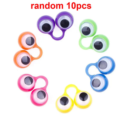 Funny Finger Children's Eye Ring Toy Novelty Creative Plastic Finger Ring Eye Swing Party Gift Party Mischief Tool