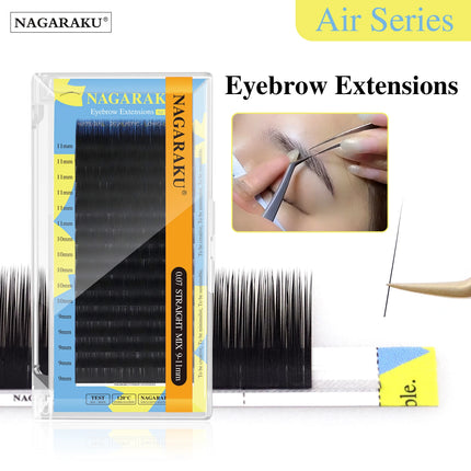 NAGARAKU High Quality Eyebrow Extensions 16 Lines Straight Curl Nature Soft for Beautiful Eyebrows