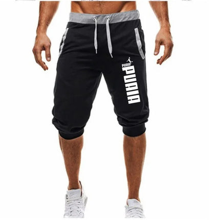 2026 New Men's Sports Pants Men's Casual Jogging Shorts Elastic Fitness Pants Seven Quarter Pants Casual M-3XL Men