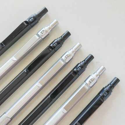 0.3/0.5/0.7/2.0mm Mechanical Pencil Low Center of Gravity Metal Drawing Special Pencil Office School Writing Art Supplies