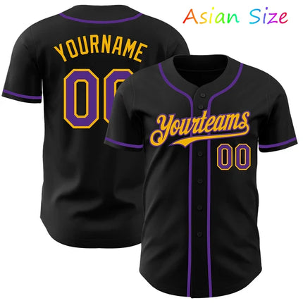 Classic Button Down Baseball Jersey Customized Team Name Number Black Baseball Shirt For Men Women Casual Hip Hop Streetwear Top