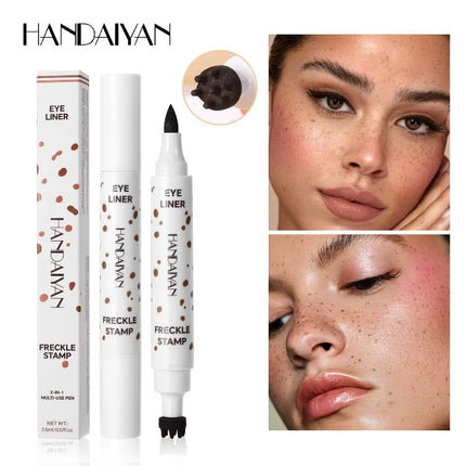 3 in 1 Natural Simulation Freckle Stamp Pen Waterproof Easy Color Freckle Dot Pen Face Fake Freckles Eyeliner Lasting Makeup
