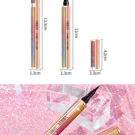 VIBELY Waterproof Liquid Eyeliner Pen - Smudge Proof, Glitter Sparkle (TikTok Viral), Long Lasting, Ultra Fine Tip - AliExpress