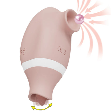 2 In 1 Clit Sucker Nipples Vibrator Clitoris Stimulator for Women Sucking Tongue Licking Female Masturbator Sex Toy for Women