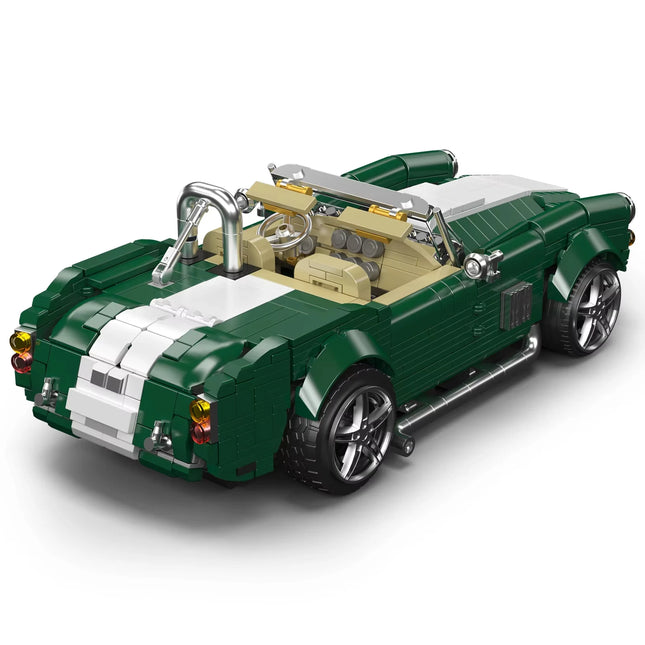 With Original Box Technical AC Cobra Vehicle Building Blocks Old-fashioned Roadster Brick Display Toys Set for Adults Kids Gifts