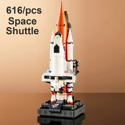 600+ Piece Bricks Space Shuttle Heavy Rockets Set Technical City Model Building Blocks Boy Birthday Gifts Kids Toys For Children