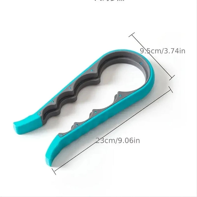1 Pc Multifunction 4 In 1 Jar Opener, Jar Clamp, Lid Opener, Can Opener, Bottle Opener For Arthritic Hands And Weak Hands, Suita