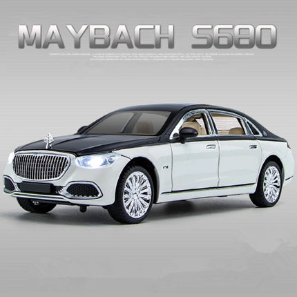 1/22 Maybach S400 Alloy Luxy Car Model Diecast Metal Toy Vehicle Car Models Simulation Sound and Light Collection Childrens Gift