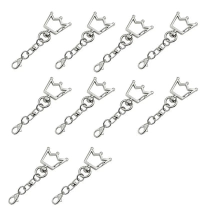 10Pcs 360 Rotate Spring Snap Keychain Multi Styles Star Heart Star Shaped Clasp Open Jump Ring Spring Snap Keyring Pendant