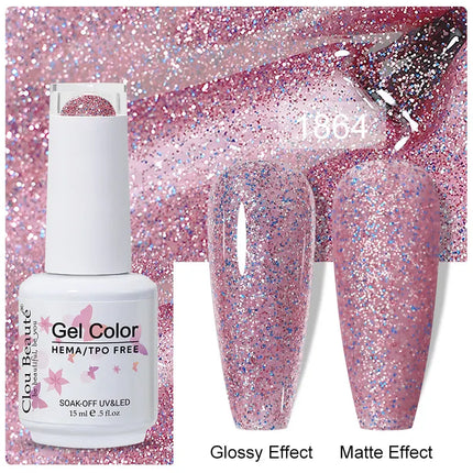 Clou Beaute 15ml Nail Gel Polish Vernis Semi Permanent UV LED Lamp Lakiery Hybrydowe Hema Free Red Nail Art Gel Lacquer Gel