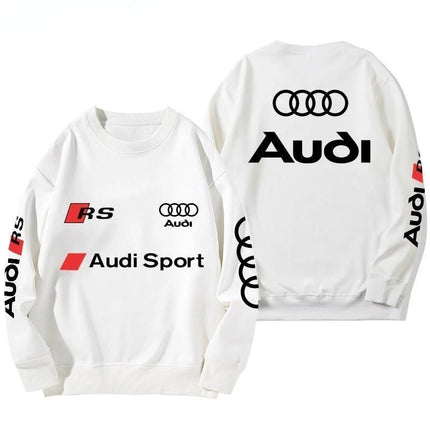 Audi RS Round Neck Hoodie for Men and Women 2025 New Autumn and Winter Loose and Versatile Casual Clothes