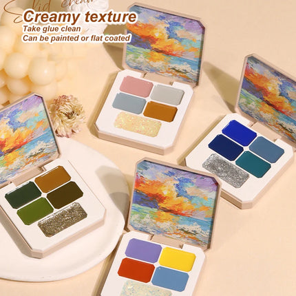 Solid Nail Polish Color Mud Gel Full Coverage Painting Nail Art Glue Mousse Creamy Texture Manicure Varnishes Solid UV Gel Plate