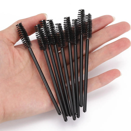 Black Eyebrow Perm Makeup Brush Disposable Eyelash Extension Brow Comb Professional Mascara Wands Applicator Spoolers Tools
