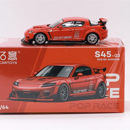 Xcartoys x Pop Race 1:64 EVA RT TYPE-08 087X PANDEM S13 SINGER SKYLINE GTR V8 DRIFT Diecast Model Car