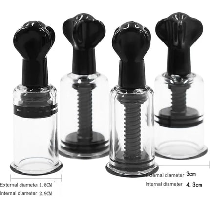 2pcs BDSM Adult Nipple Suction Cup Breast Clitoris Sucker Erotic Nipple Clamp Pump Adult Game Breast-fed Sex Toys for Women Men
