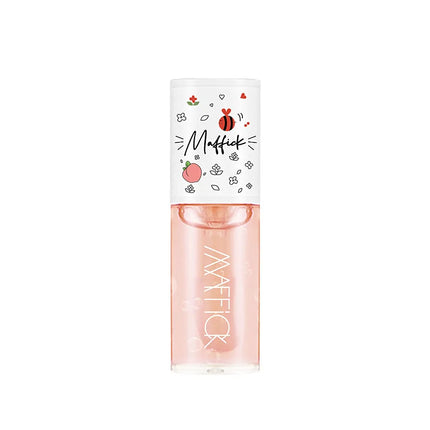 Transparent Honey Lip Oil Long-Lasting Moisturizing Lip Gloss Blam Fades Lip Lines Lipgloss with Big Brush Head Peach Milk Taste