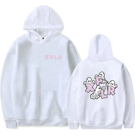 XPLR Sam and Colby Ghost Merch Hoodies Unisex Hooded Sweatshirt Casual Clothing