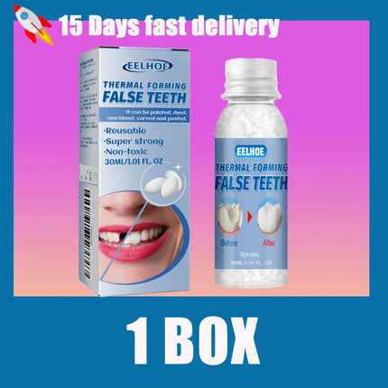 Temporary Tooth Repair Beads | Food Grade Dental Filling Material for Missing Broken Teeth, Denture Adhesive Solid Glue