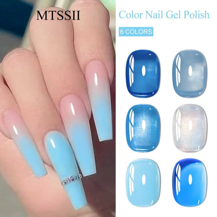 6pcs Jelly Gel Nail Polish Set All-Season Nails DIY Nail Art UV/LED Painting Varnish Gel Manicure Kit Long Lasting Nail Supplies
