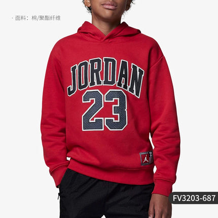 Nike Official Authentic JORDAN Big Kids Letter Print Fleece Sport Sweatshirt FV3203-687