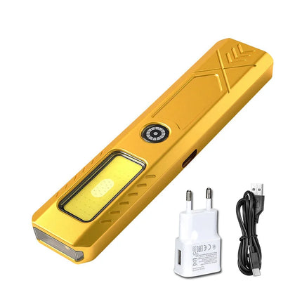 Powerful EDC Handheld Flashlight Dual Light Sources USB C Rechargeable Torch Outdoor Camping Flashlight Clip Magnet Work Light