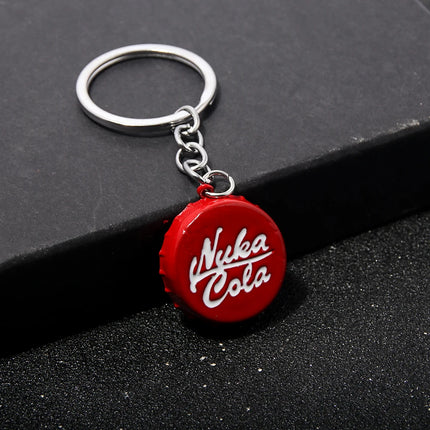 Game Series Red Letter Coke Bottle Cap Bottle Opener Multifunctional Pendant Keyring Men Women Backpack Jewelry Accessories