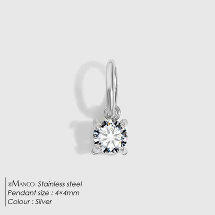 eManco Stainless Steel Geometry Pendants Charms Zircon For DIY Jewelry Necklace Making Bracelet Findings Crafts Earrings