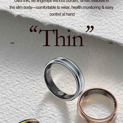 Fashion Smart Ring Health Monitor Sleep Tracker Step Calorie Counter Lightweight Waterproof Smart Jewelry Gift