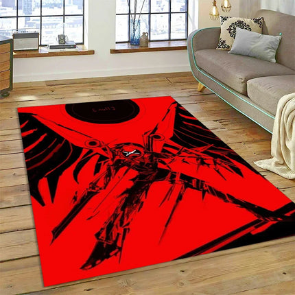 2025 New Style Cartoon Murder Drones Uzi Robot 3D Rug Carpet for Living Room Bedroom Home Decor, Non-slip Sofa Doormat Floor Mat