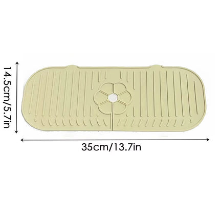 Kitchen Faucet Splash Pad Silicone Sink Faucet Splash Guard Mat Sponge Drain Pad Countertop Protector for Kitchen Bath Gadgets