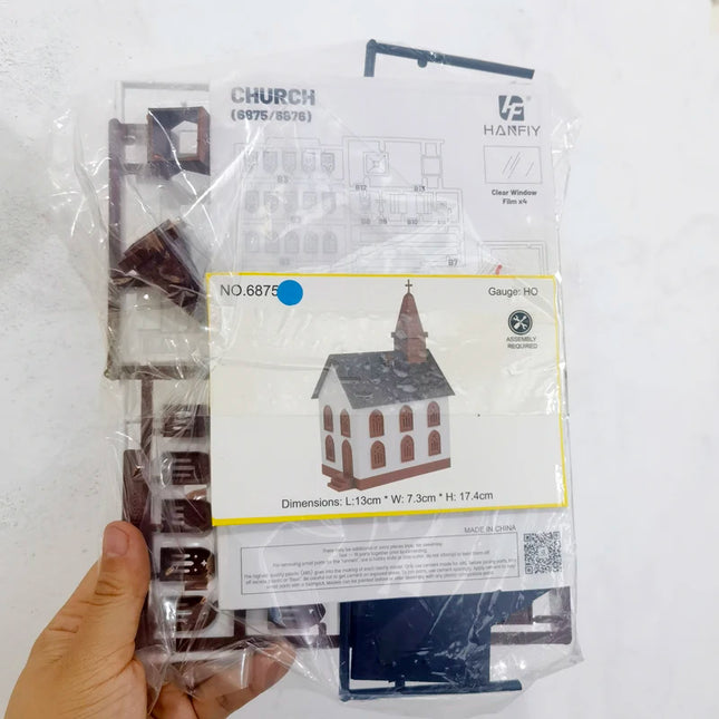 1:87 Scale Model Dwelling House Kit Model Stadium model, Budokan simulation building, Halloween Haunted House Ho Model Church
