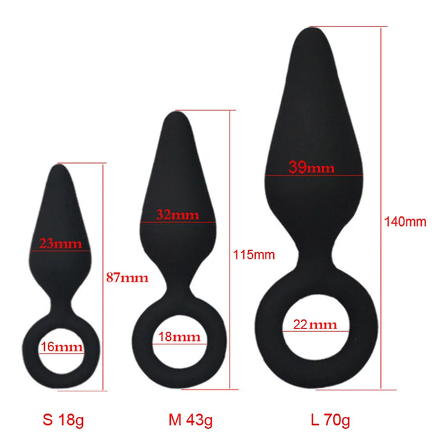 Ring Anal Plug Butt Anal Anal Sex toys 3 Sizes  for choice Drop shipping