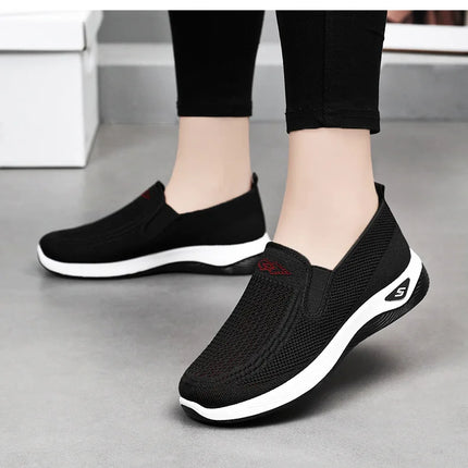 Women Casual Sports Shoes Breathable Lightweight Sneakers Anti-slip Flats Outdoor Running Walking Shoes Female Vulcanized Shoes