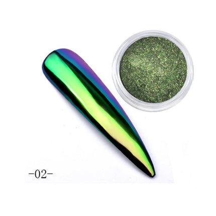 Aurora Mirror Glitter Nail Art Powder Ice Chameleon Rubbing Pigment Dust Sparkly Charm Nails Design Accessory DIY Decorations