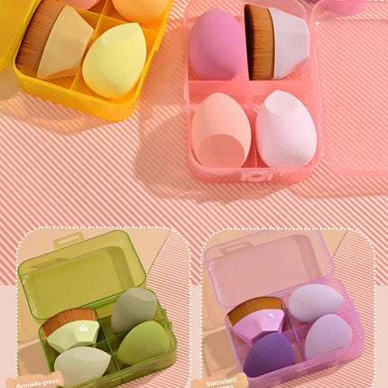 Magic Foundation Makeup Brush Set Soft Beauty Blender Gourd Shaped Makeup Sponge Loose Powder Brush Cosmetic Tools Kit