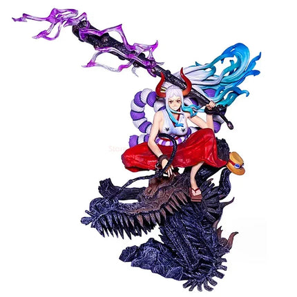38cm Anime One Piece Yamato Figurine Gk Kaidou Daughter Yamato Action Figures Warring Statue Pvc Collection Model Dolls Boys'toy