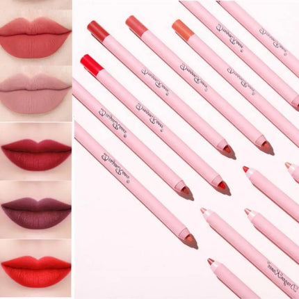Waterproof Matte Lip Liner in Bean Paste Color, Lip Plumping Lipstick Pen, Foaming Pen, Non-Fading Lip Liner, Waterproof and Sweat-Proof, Long-Lasting Matte Lip Liner, One-Second Pouty Lip Lipstick Pen