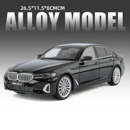 1:18 BMW 530Li Large Luxury Alloy Metal Diecast Model Cars High Simulation Classic Ornaments & Collectibles Hobby Toys For Kids