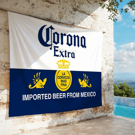 Fashion C-Corona E-Extra Beer flag For Living Room Home Dorm Decor Wall Outdoor Camping Party Banner Gifts